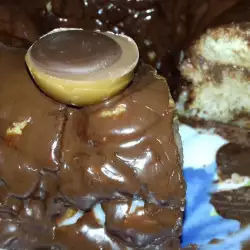 Пудинг торта с кроасан и шоколад в кексова форма