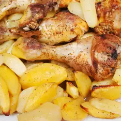 Пиле с картофи и лимонов сок