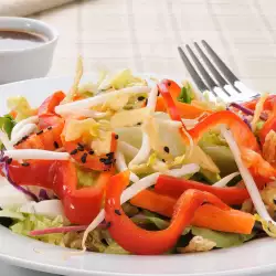 Зеленчукова салата с чушки