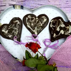 Сладкиш за свети валентин с шоколад