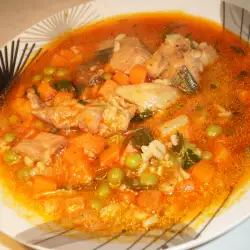 Свинско готвено с ориз и зеленчуци