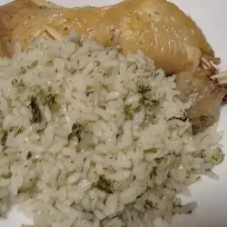 Пилешко с бял ориз на фурна