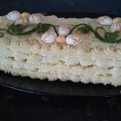 Солена торта със сварени яйца