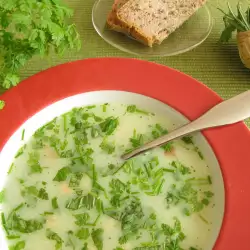 Супа със зелен лук и ориз
