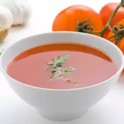 Вегетарианска супа с пилешки бульон