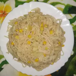 Постни спагети с олио