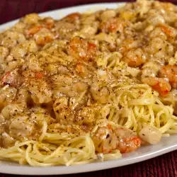 Спагети със скариди без месо