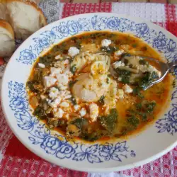 Селска спаначена супа с фиде