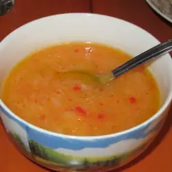 Супа с карфиол и печен пипер