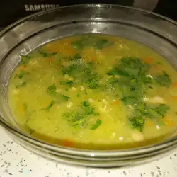Пилешка супа с фиде и кисело мляко