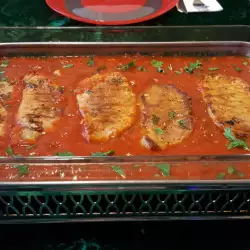 Пържоли на тиган с домати