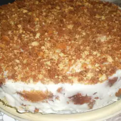 Торта с кекс и ванилов крем