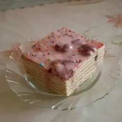 Торта със заквасена сметана и ягоди