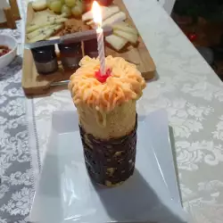 Новогодишна торта свещ