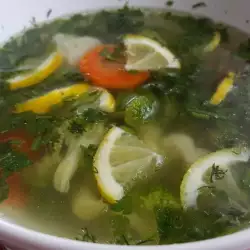 Зеленчукова супа с лимони