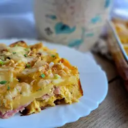 Редена запеканка с картофи и шунка