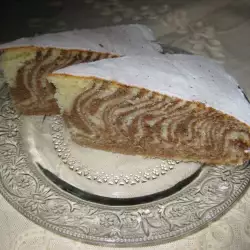 Сиропиран кекс Зебра с орехи