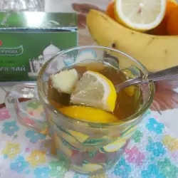 Зелен чай с джинджифил и лимон