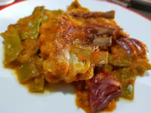 Агнешки котлети с домати и зелен боб