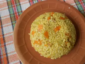 Праз с булгур и моркови