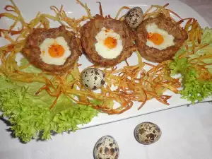Кошнички от кайма с яйце