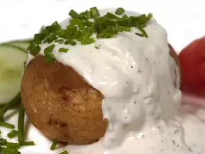 Печени картофи с шунка и сирене