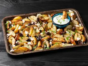 Печени картофи с фета и маслини