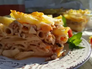 Лазаня с макарони и кайма