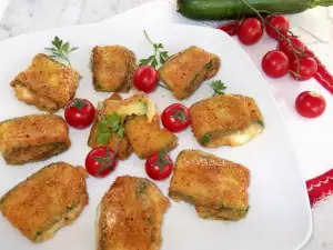 Диетични тиквички пане с моцарела