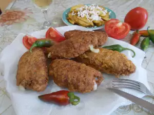 Пълнени шницели с моркови и чушки