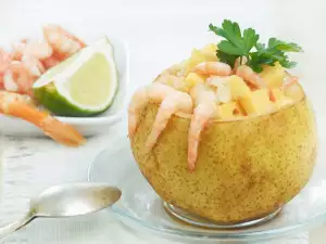 Круши, пълнени със скариди