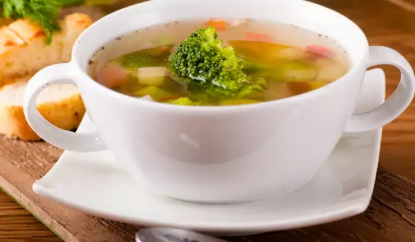 Супа с броколи и алабаш