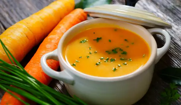 Крем супа от моркови с ориз