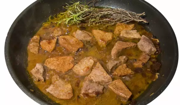 Свинско месо със сос от хрян и горчица