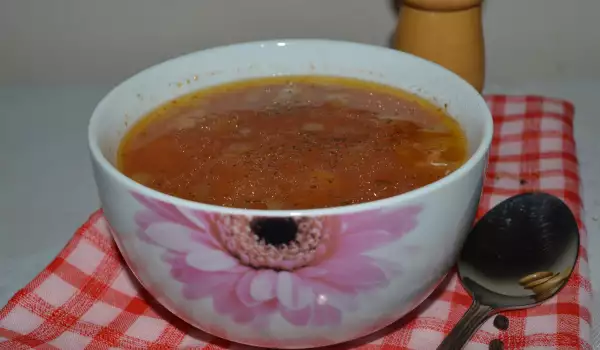 Картофена супа с доматен сок