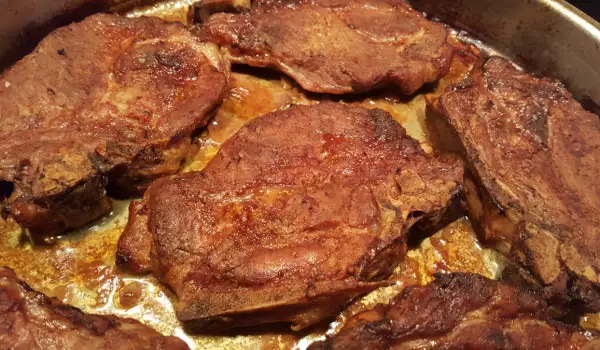Карамелизирани свински пържоли
