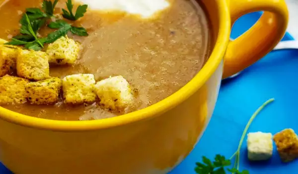 Картофена крем супа с лапад