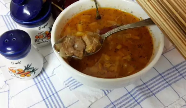 Зимна зелева супа по касапски