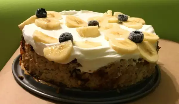 Кето плодова торта с банани и йогурт