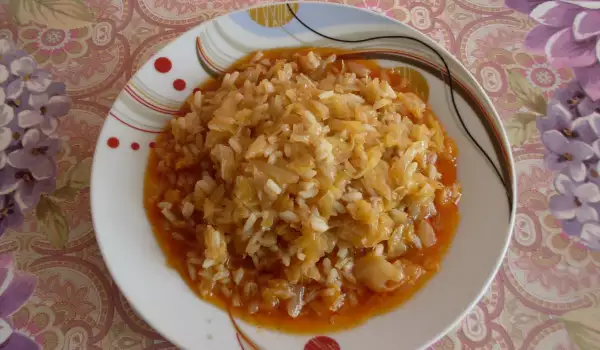 Кисело зеле с ориз на манджа