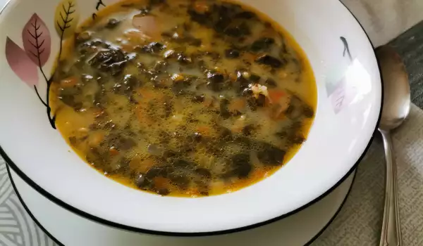 Супа от лапад с пуешко