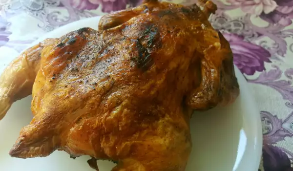 Печено мариновано пиле