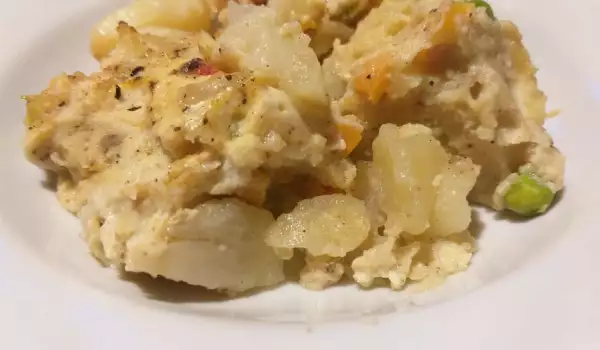Постен картофен огретен