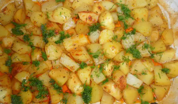 Печени картофи на фурна по селски