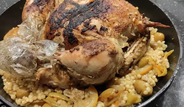 Пиле по марокански с кускус