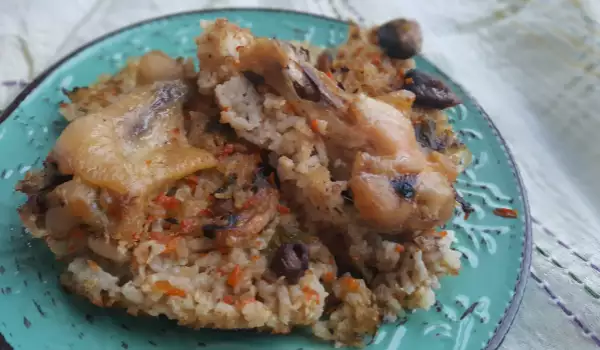 Пилешки маншони с ориз и булгур