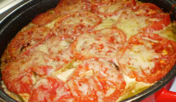 Тиквички с ориз и домати на фурна