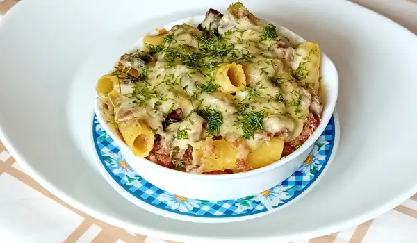 Ригатони с телешко и сос от гъби