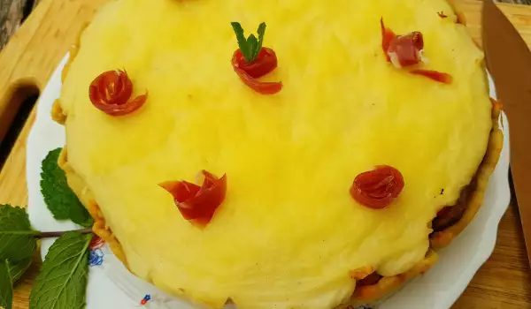 Солена торта с патладжан и кайма