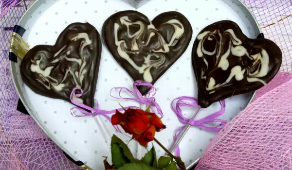 Сърца от шоколад за влюбени
